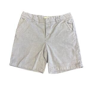 LOGG H&M Shorts Women 6 29X6 Stretch Blue Pockets Casual Chino Nautical